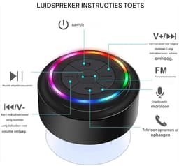 Douche Speaker - Waterdichte Bluetooth Speaker - IP67 Bescherming - 15 Uur Speeltijd- Voor Badkamer Zwembad Camping — thumbnail 3