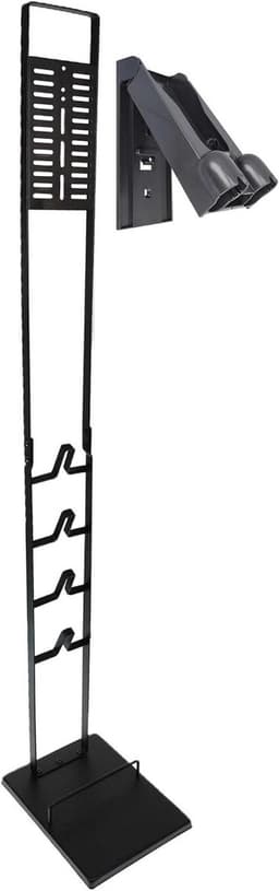 Stofzuiger houder set - Accessoire opslag - Orde in huis - Flexibele montage - 127 cm hoog - Donkergrijs — thumbnail 1