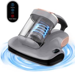 JIGOO S100 Cordless Draadloze Matrasstofzuiger | 10kPa Zuigkracht, UV-Lamp, Stofmijtsensor, 55°C Warme Lucht & 99,9% Mijtverwijdering — thumbnail 1
