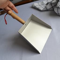 Kleine Stoffer - Metaal Stoffer - Snel Opruimen - Ergonomisch Hout Handvat - 22 x 15 cm - Zilver — thumbnail 2