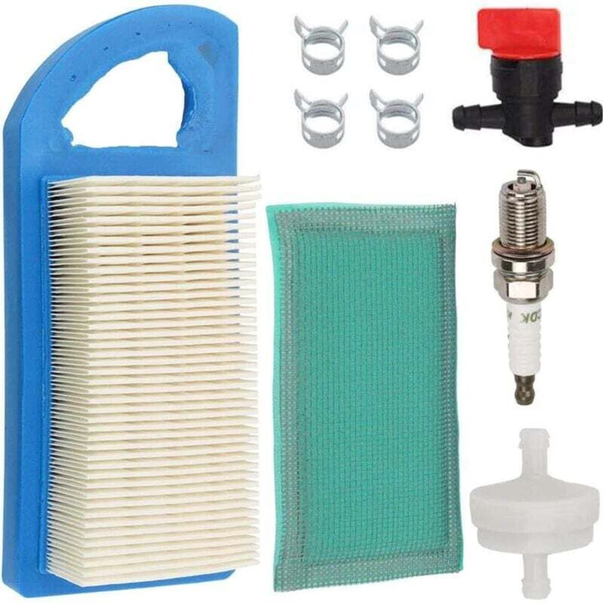 697152 Korte luchtfilterset, modellen 794421 613022 650821 697775, geschikt voor Briggs & Stratton 21A902 21A907 21A707 motorluchtfilterelementen. — afbeelding 1