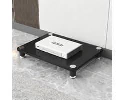 Audio Video Rek - Media Meubel - Opslag Apparatuur - Robuust Stalen Frame - 60x40x7cm - Zwart