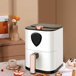 Kleine Airfryer - Heteluchtfriteuse - Snelle maaltijden - Energiebesparend en stil - 22 cm hoog - Wit — thumbnail 3