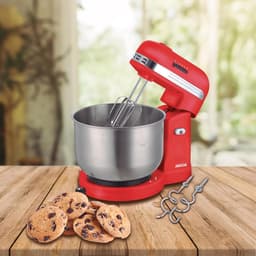Standmixer met Kom - Keukenmachine Mixer - Bakken en Mixen - 5 Snelheden - 3.5 Liter - Rood — thumbnail 2