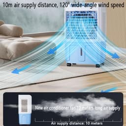 Mobiele Airco - Draagbare Koeler - Ruimte Koelen - Grote Hoek Zwenking - 80 cm - Wit — thumbnail 4