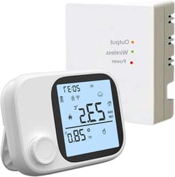 Slimme Thermostaat - Temperatuurregelaar - Comfort Thuis - App en Spraakbesturing - 8.6 x 8.7 x 3 cm - Wit — thumbnail 1