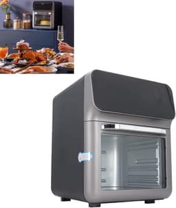 Kleine Friteuse - Olievrije Frituurpan - Gezond Koken - 360 Graden Hetelucht - 10 Liter Capaciteit - Zwart — thumbnail 4