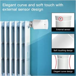 Radiator Thermostaat - Slimme Klep - Verwarming Regelen - Zigbee 3.0 Compatibel - 4.5 mm Slag - Wit — thumbnail 3