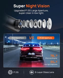 Auto Camera - Rijrecorder - Verkeersveiligheid - 2K QHD Opname - 143 Graden - Zwart — thumbnail 5