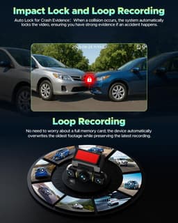 Auto Camera - Rijrecorder - Veilige Rit - 4 Kanaals Opname - 360 Graden - Zwart — thumbnail 3