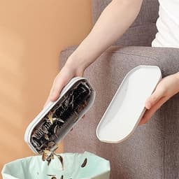Kruimelveger Tafel - Handmatige borstel - Snel opruimen - Stevig ABS kunststof - 20 cm lengte - Wit — thumbnail 2