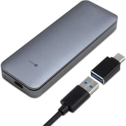 Externe SSD - Opslagstation M.2 - Snelle Data Transfer - Aluminium Behuizing - 2TB - Grijs — thumbnail 2