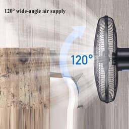 Wandventilator - Muurventilator - Binnenlucht koelen - Stille werking - 18 inch - Zwart — thumbnail 4