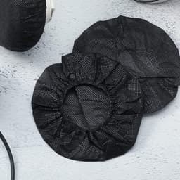 SPHProducts - Hoofdtelefoon oorschelphoezen - Sanitaire oorkapjes - Comfortabel en ademend - Zwart - 100 stuks - Geschikt voor de meeste op oor hoofdt — thumbnail 5