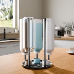 Premium Keramische Flessenhouder voor 5 SodaStream Crystal - Ideaal voor Drainer en Organisatie van Flessen — thumbnail 2