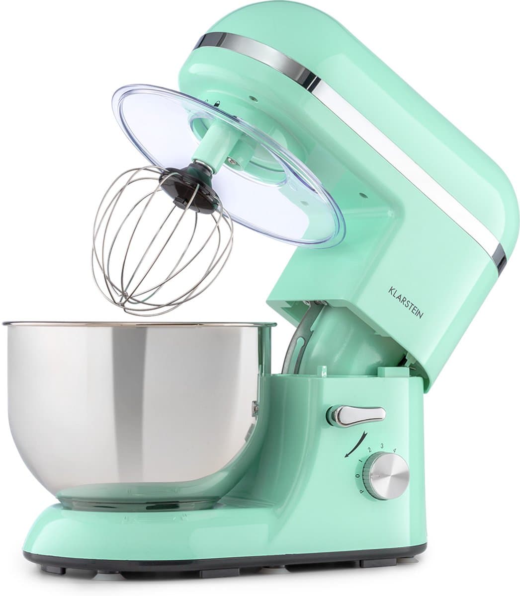Klarstein keukenmachine, kneedmachine met 5L kom, professionele keukenmachine van 2000W met deeghaak en garde, universele keukenmachine met 6 snelheden, deegmachine voor roeren, kneden en kloppen. — afbeelding 1