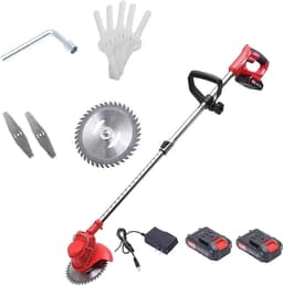 Elektrische Grasmaaier - Accu Trimmer - Gazon Onderhoud - Verstelbare Steel - 30cm Snijdiameter - Zwart — thumbnail 1