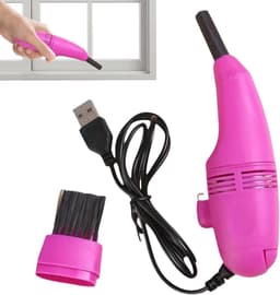 Mini Stofzuiger - Draadloze Cleaner - Toetsenbord Reinigen - USB Oplaadbaar - 19.7 cm - Roze — thumbnail 1