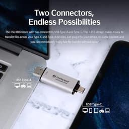 Externe SSD - Draagbare Opslag - Snelle Data Transfer - Compact En Robuust - 1 TB - Zilver — thumbnail 3