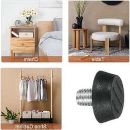 Verstelbare Rubber Poten voor Tuinmeubelen met Antislip Schroefbeschermers - Verpakking van 20 Stuks, Ideaal voor Stabiliteit en Bescherming van Meubels — thumbnail 3
