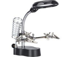 Vergrootglas met LED-verlichting en verstelbare standaard - 3.5X en 12X vergroting voor soldeerwerk en knutselen