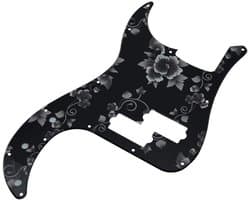 3D Geprinte Plastic Pickguard voor PB Bass met Schroeven - Scratch Plate voor Fender met Bloemenpatroon, Geschikt voor USA en Mexicaanse Modellen