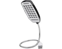 USB LED Leeslamp - Nachtlampje Computer - Lezen in het donker - 28 energiezuinige LEDs - 43 cm - Zwart