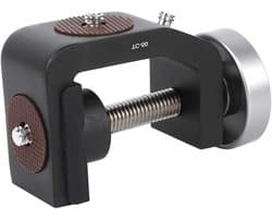 C-vormige klem voor fotografie, aluminium legering, universeel tot 4 kg, 1/4 inch schroefinterface, stabiele bevestiging voor desktop en fotostatieven