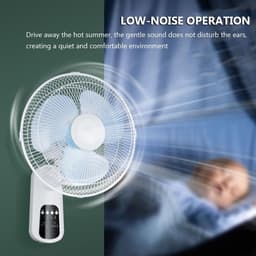 Wandventilator - Muurmodel - Ruimte Koelen - Met Afstandsbediening - 45 cm - Wit — thumbnail 4