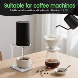 Dailygoods- Koffielekbak Draagbaar - Opvouwbare Houder - Aluminiumlegering - Filterkoffiehouder - Geschikt voor Koffiemachines <6,7 cm - Slijtvast en Vochtbestendig - Koffiestandaard — thumbnail 2