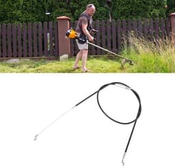 Dailygoods- Grasmaaierbedieningskabel 1,4 M - Vervanging - Tuingas - Tractiemotor - Hoogwaardig Rubber/Staal - Flexibel en Duurzaam - Bedieningskabel — thumbnail 2