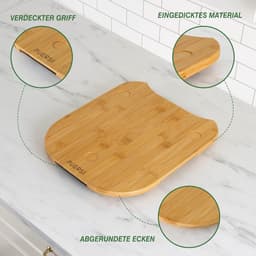 Keukenmachine Plank - Robot Accessoire - Makkelijk Verplaatsen - Soepel Schuiven - 34.5 cm - Houtkleur — thumbnail 3