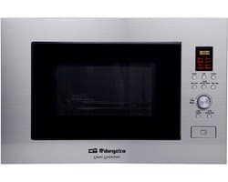 Inbouw Magnetron - Grillfunctie Oven - Snel Eten Bereiden - Roestvrij Staal - 23 Liter - Zilverkleurig