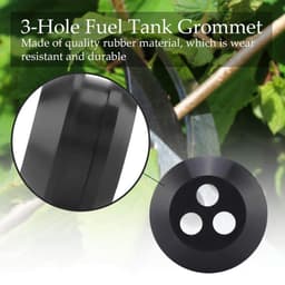 Dailygoods - 3-gaats brandstoftank-tule - vervanging voor trimmer-grasmaaier - rubber - geschikt voor brandstoftanktuit - zwart - 5 stuks/pakket — thumbnail 2