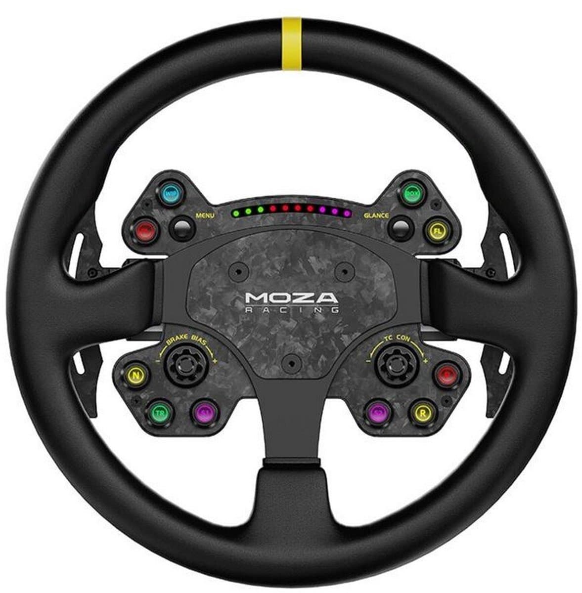 Moza Racing RS V2 – 330 mm GT-stuurwiel – zonder basis – sim racing stuur met koolstofvezel & magnetische shifters - PC — afbeelding 1