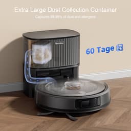 Robotstofzuiger – Dweilrobot – 5000 Pa zuigkracht – 300 ml opvangbak – 3 snelheidsstanden – Groter bereik - App-bediening – Ontworpen voor dierenharen, harde vloeren en tapijten — thumbnail 4