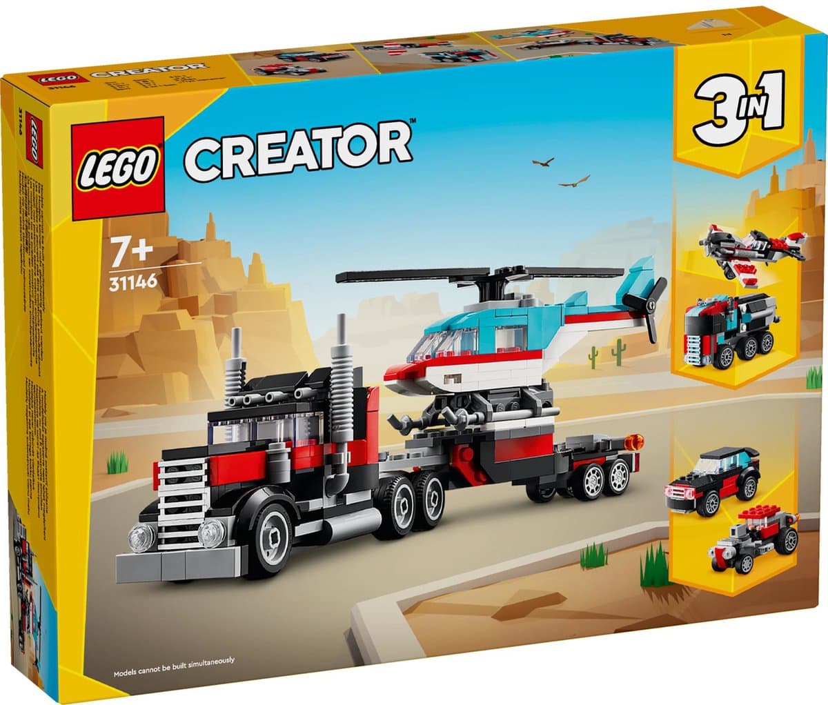 LEGO Creator 3-in-1 - Truck met helikopter Constructiespeelgoed — afbeelding 1