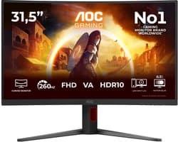 AOC G4 C32G4Z computer monitor 80 cm (31.5") 1920 x 1080 Pixels Full HD LCD Zwart, Rood
