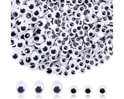 1000 Zelfklevende Wobble Ogen voor Creatief Knutselen, 8 mm en 13 mm, Beweeglijke Googly Ogen, Ideaal voor Scrapbooking en Kunstprojecten
