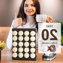 Capsulehouder voor Koffiecapsules, Wandmontage zonder Boren, Geschikt voor Keukenopslag, Ruimtebesparend en Stijlvol Design in Zwart — thumbnail 3
