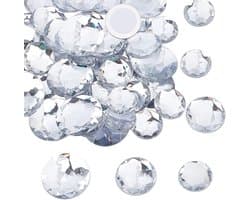 120 Stuks Acryl Strass Steentjes met Plakrug in Hart, Druppel en Ovaal Vorm – Transparante Half Ronde Strass voor Creatieve Projecten