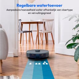 MEDION Robotstofzuiger met afzuigstation en dweilfunctie X22 SW+ (lasernavigatie, 5.000 Pa, 2-in-1, nauwkeurige mapping, no-go zones, meerdere etages, MD 100021) blauw — thumbnail 4