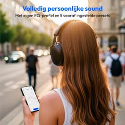 MEDION Over Ear koptelefoon HX-1 Plus (draadloos, Feed Forward Noise Cancelling, Bluetooth 6.0, 5+1 EQ-presets, tot 100 u batterijduur, spatwaterdicht IPX4), zwart — thumbnail 5