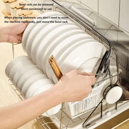 Compacte Vaatwasser - Desinfectiekast - Servies Drogen - Hoge Temperatuur Ontsmetting - 54 Liter - Wit — thumbnail 5
