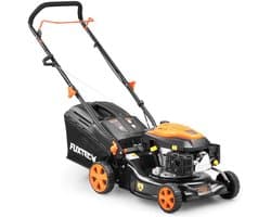 FUXTEC Benzine Grasmaaier FX-RM4346ECO 2in1 - 3,5pk / 2,6kW - 42cm Maaibreedte - 5-traps Maaihoogteverstelling - 146ccm 4-Takt - Incl. 40L Grasvanger & Reinigingsaansluiting