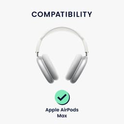 kwmobile cover voor over-ear koptelefoon - Compatibel met Apple AirPods Max / AirPods Max 2 - Van polyester - In zwart — thumbnail 5