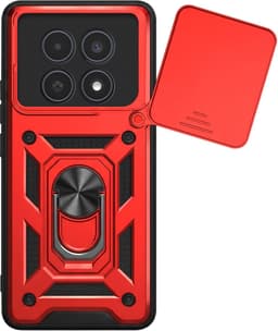 Mayaxess, Ringhoes voor Redmi Note 15 4G met Schuifbare Camerabescherming, Rood — thumbnail 2