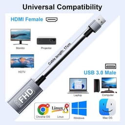 USB 3.0 naar HDMI Adapter voor Externe Monitor — thumbnail 3