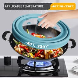 Inklapbare Magnetron Deksel Spatbescherming met Ventilatie - Hittebestendig en Vaatwasmachinebestendig — thumbnail 2