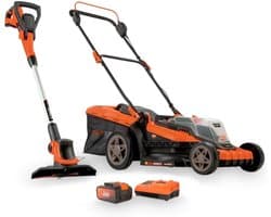 Accu Grasmaaier – Elektrische Grasmaaier – Tuinmaaier – Draadloze Grasmaaier – Grastrimmer – 40 V 420 mm Maaibreedte – 20 V 240 mm Trimmerdiameter – Inclusief Accu en Oplader